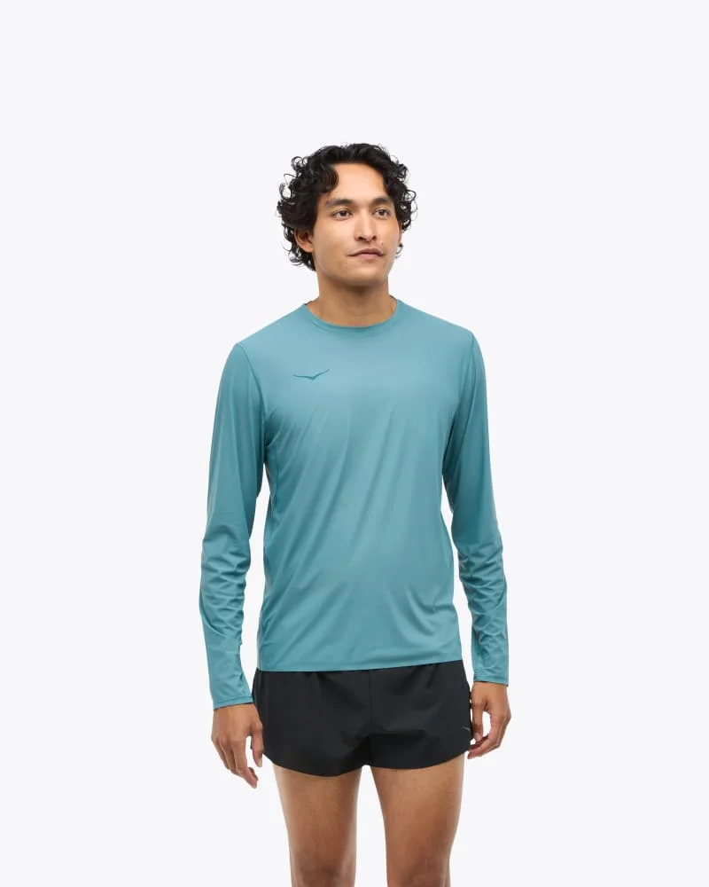 Men's Airolite Run Long Sleeve Shirt in Mountain Fog - 1