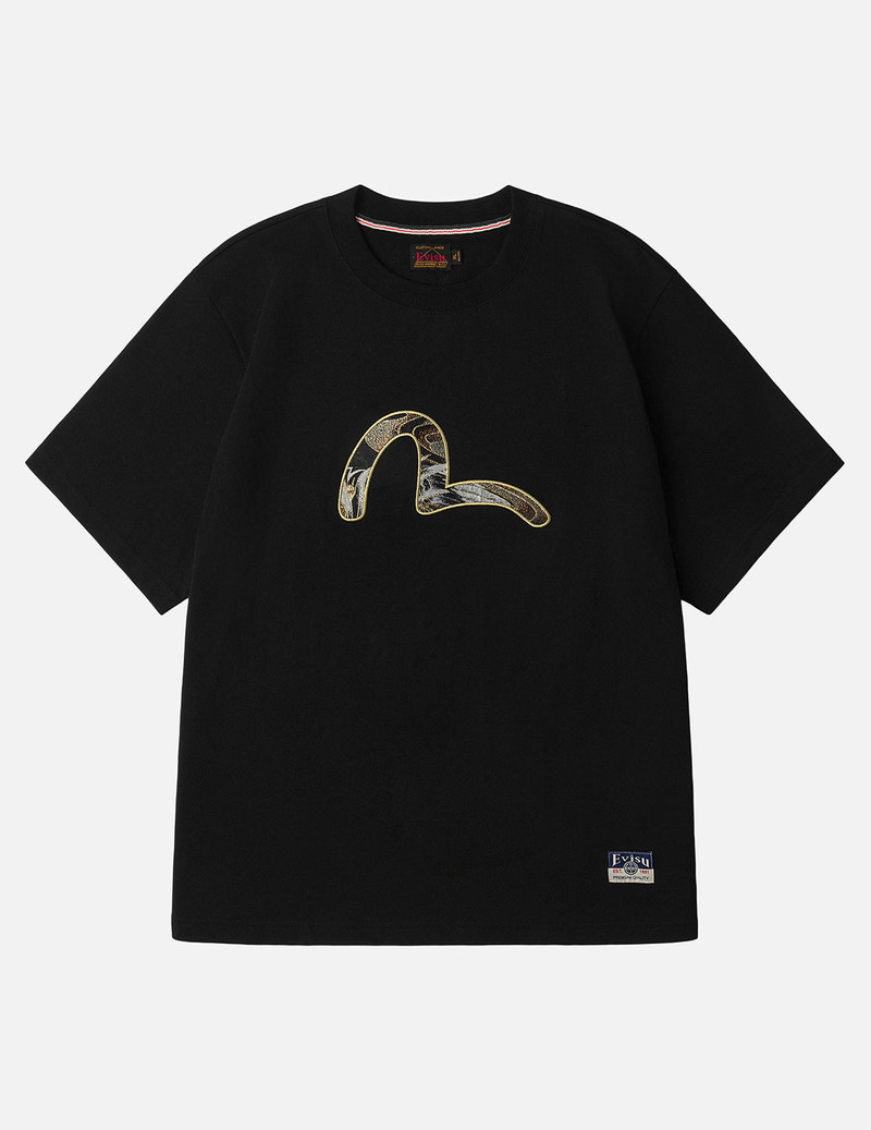 Brocade Seagull Appliqué Regular Fit Short Sleeves T-shirt 3