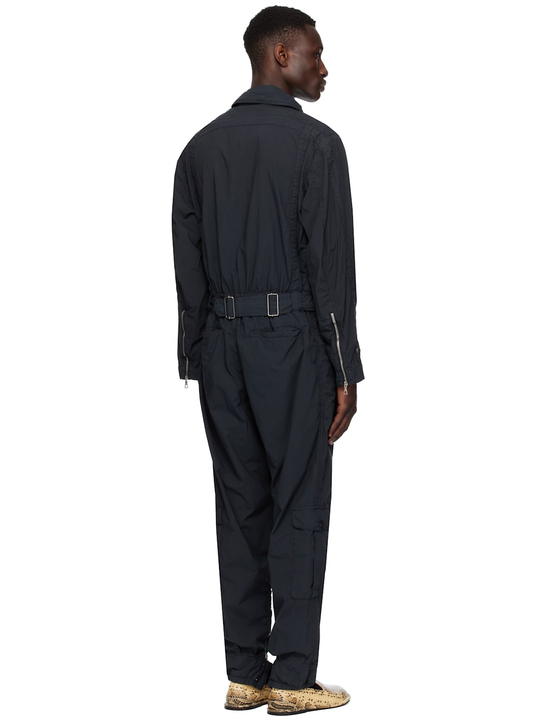 Navy Overdyed Jumpsuit - 3