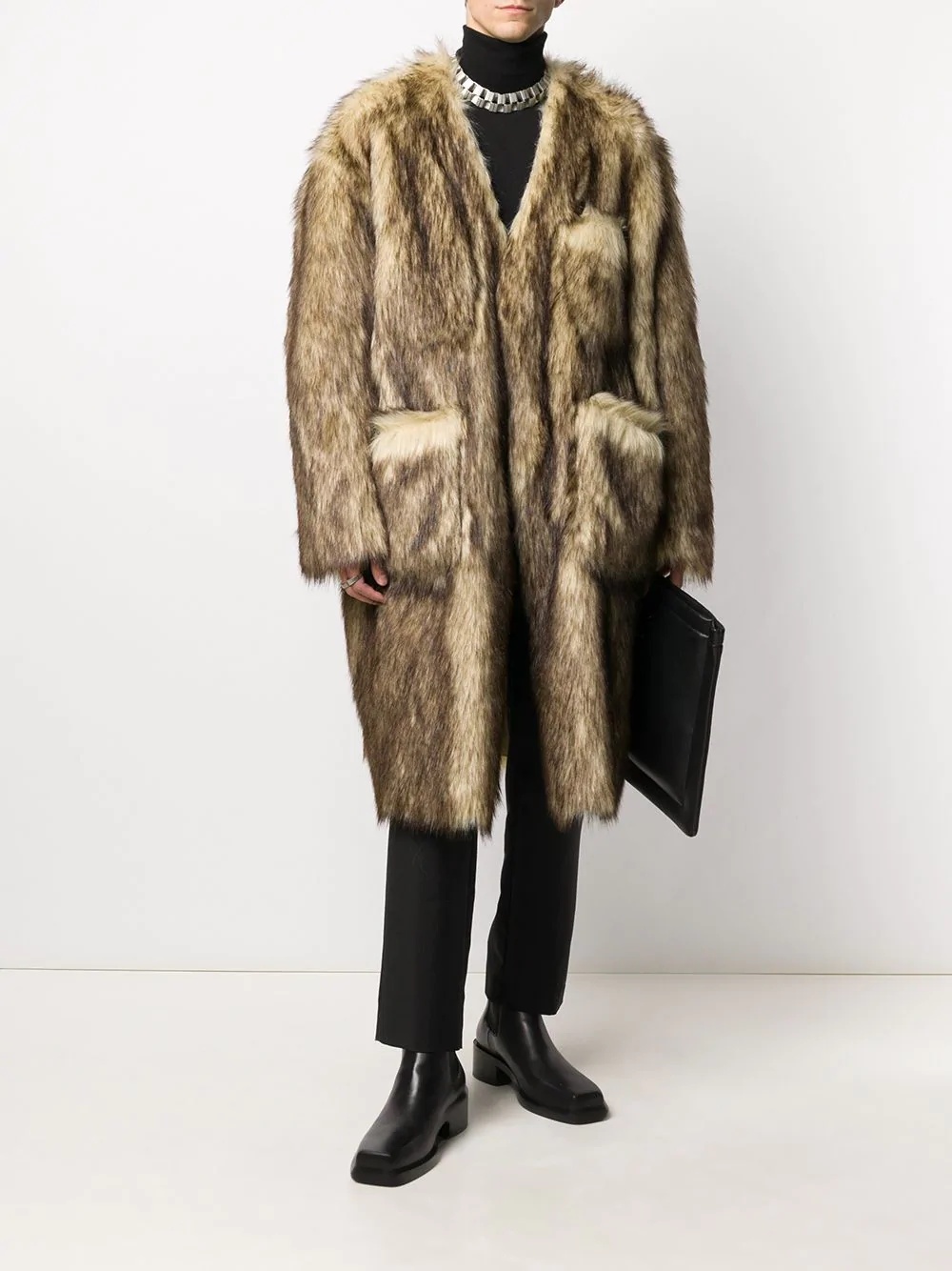 faux-fur coat - 2