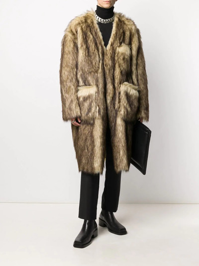 Raf Simons faux-fur coat outlook