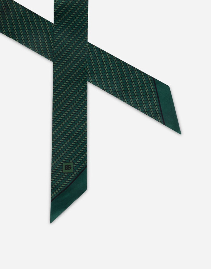 Dolce & Gabbana Silk scarf with polka-dot print outlook