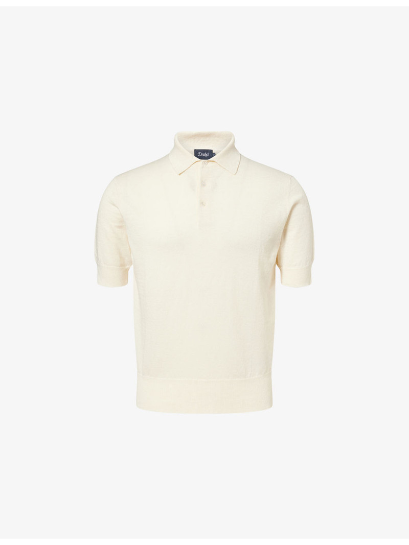 Short-Sleeve Linen and Cotton-Blend Polo Shirt 1