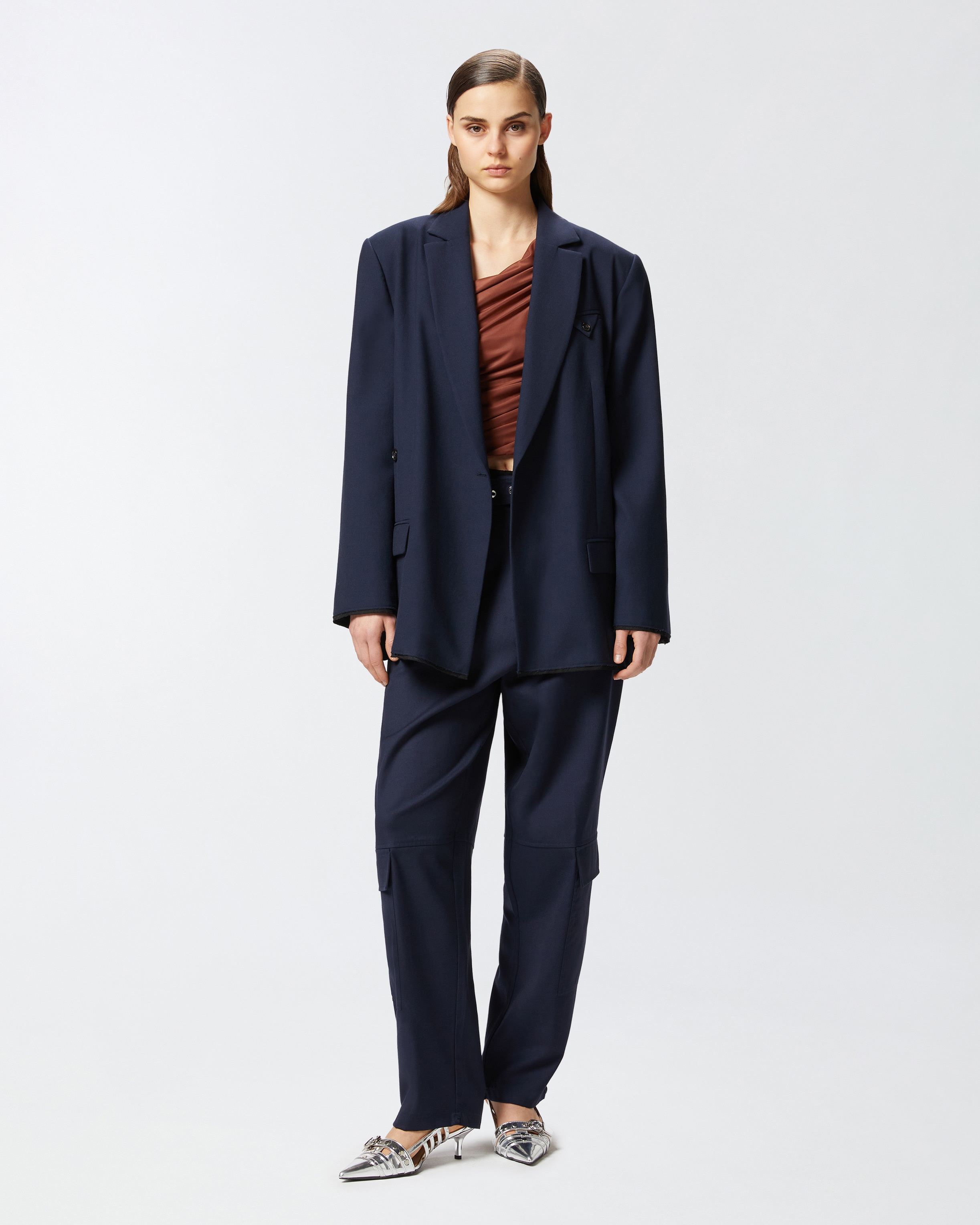TAILORED BLAZER WITH CRISSCROSS CLOSURE - 3