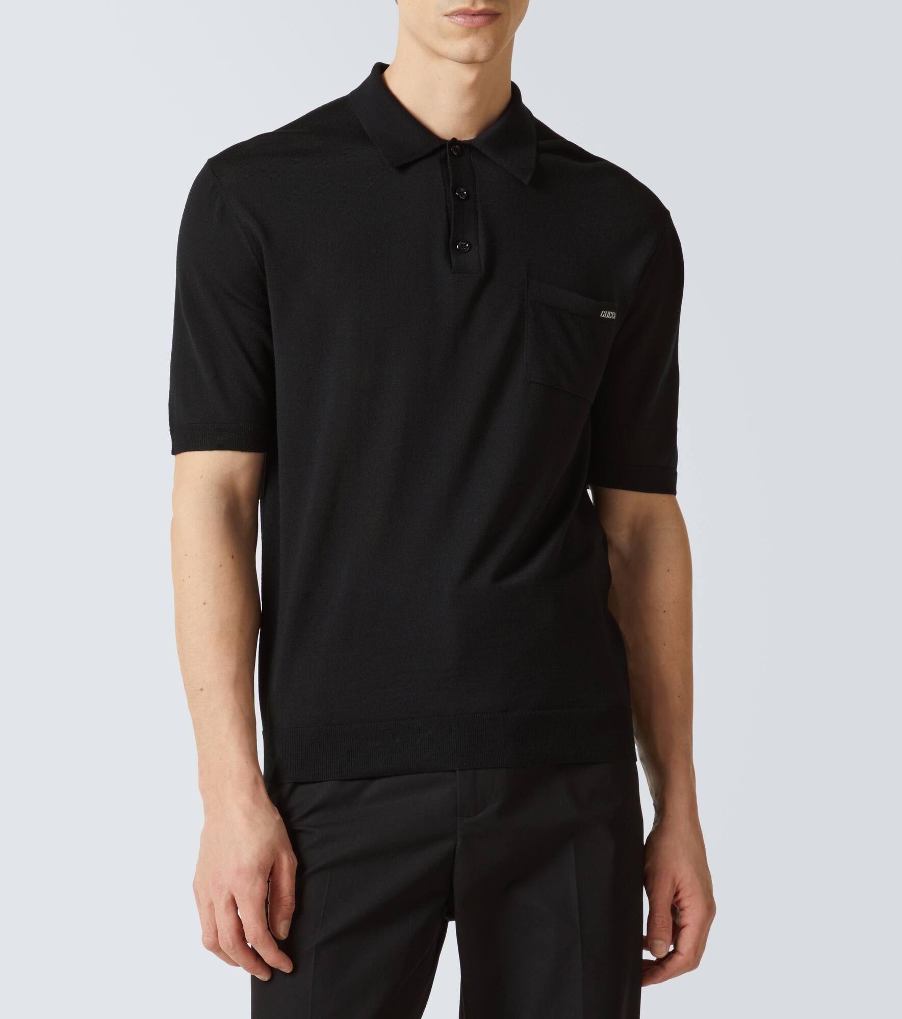 Logo wool polo shirt - 3