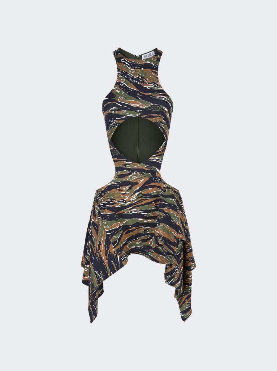 Magnolia Mini Dress Military Green - 1