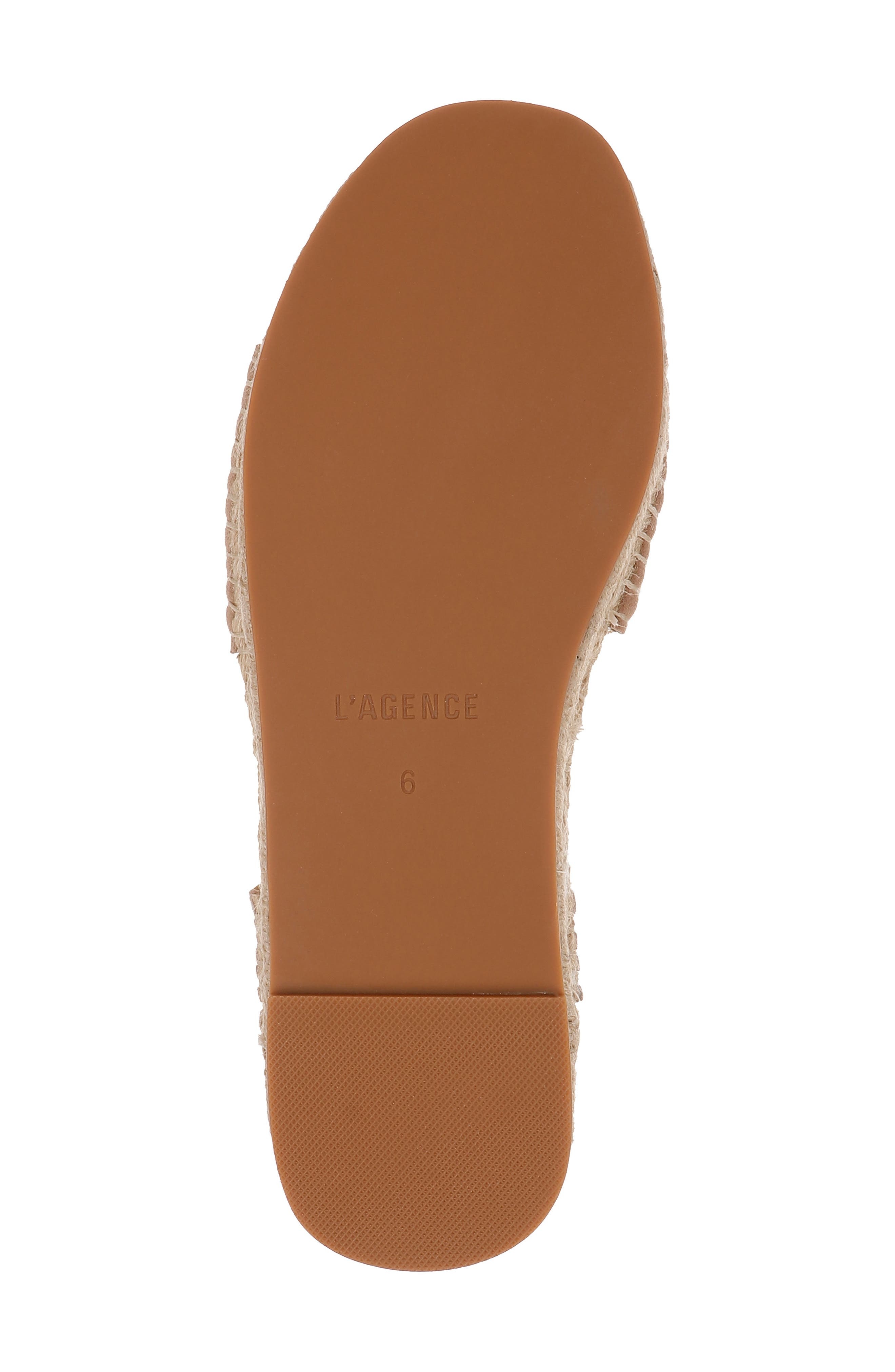 L'AGENCE Grece Ankle Strap Espadrille Sandal in Cappuccino Suede at Nordstrom - 6