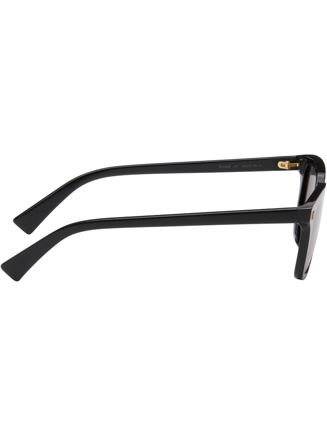 Black Triangle Stud Rectangular Sunglasses - 2