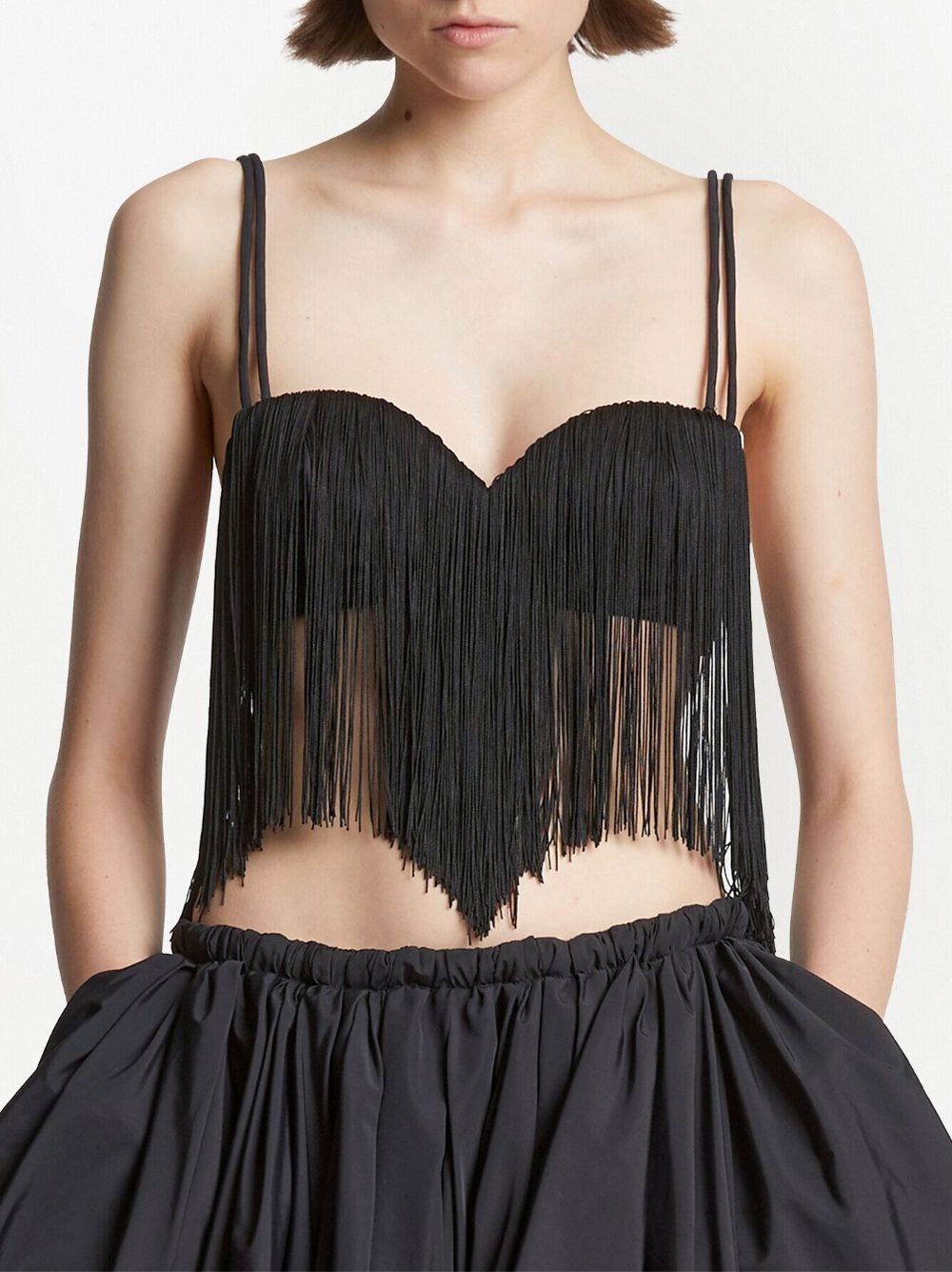 fringe-detail bralette top - 5