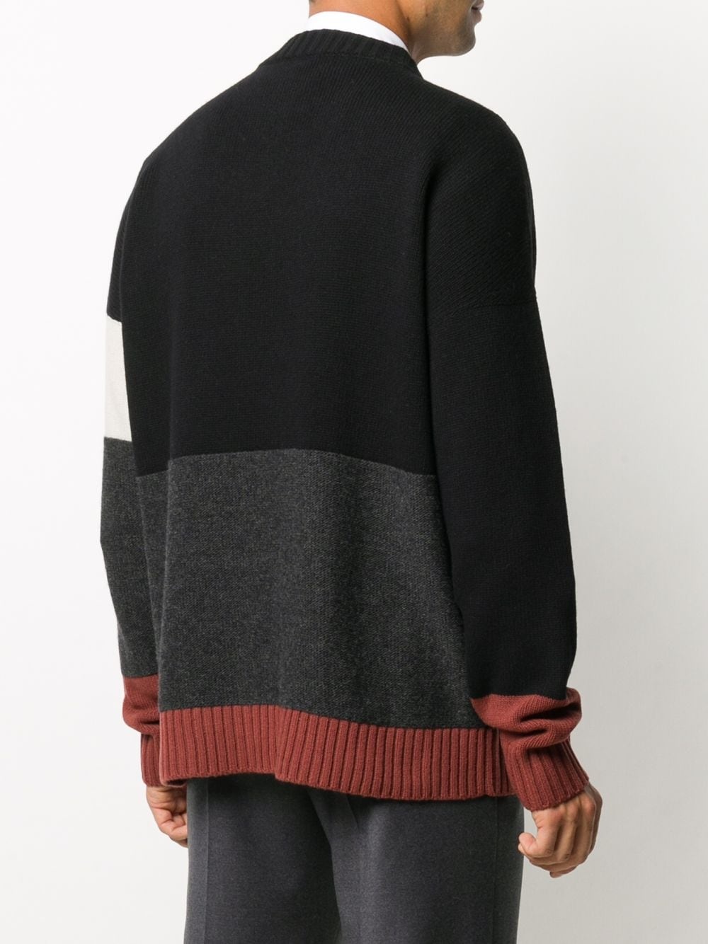 colour-block knitted jumper - 4