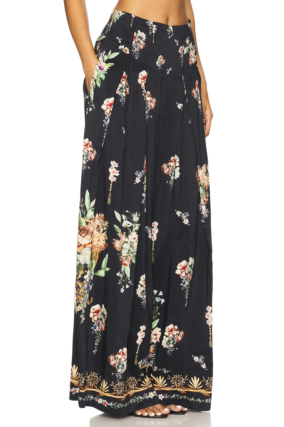 Corset Waist Wide Leg Pant - 2