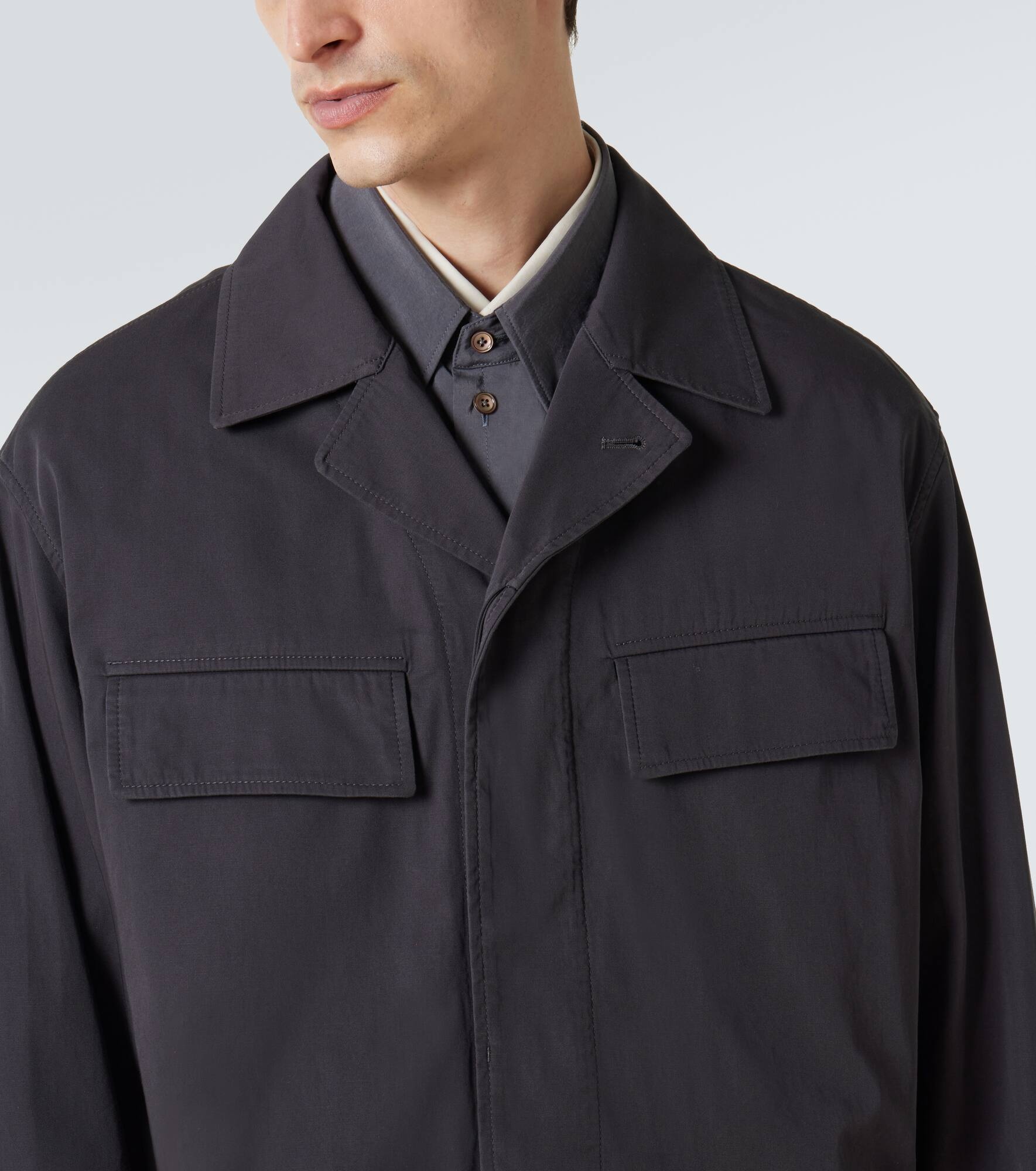 Cotton twill overshirt - 6