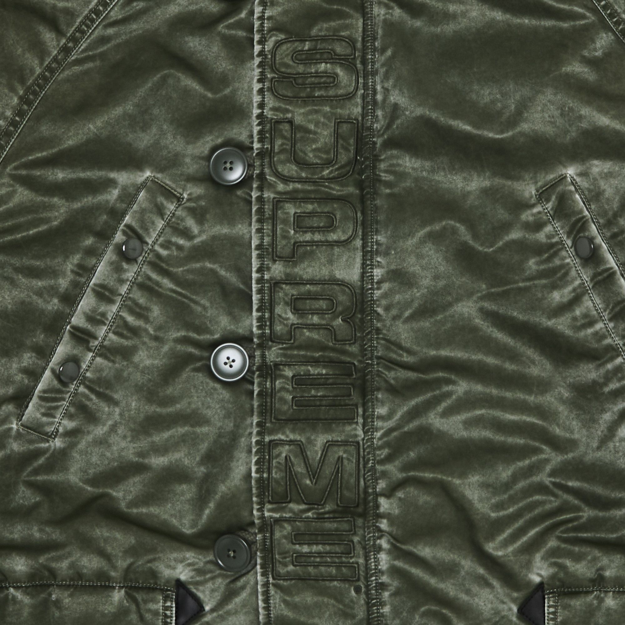 Supreme Washed Flight Satin N-3B Parka 'Olive' - 3
