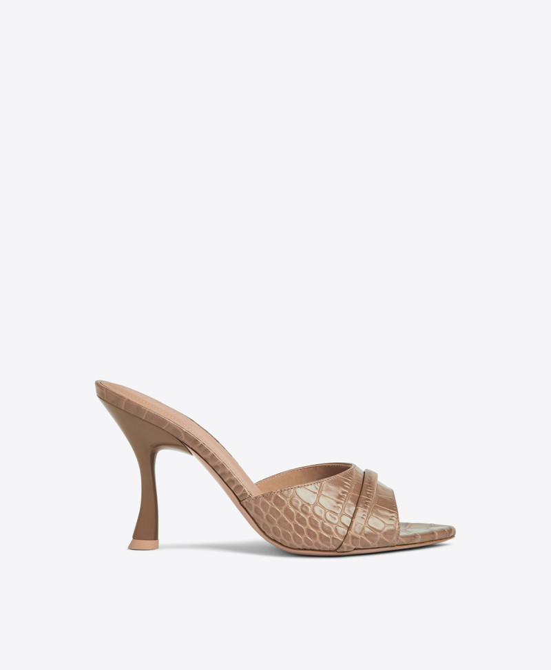 Julia 90 Taupe Leather Sandals 1