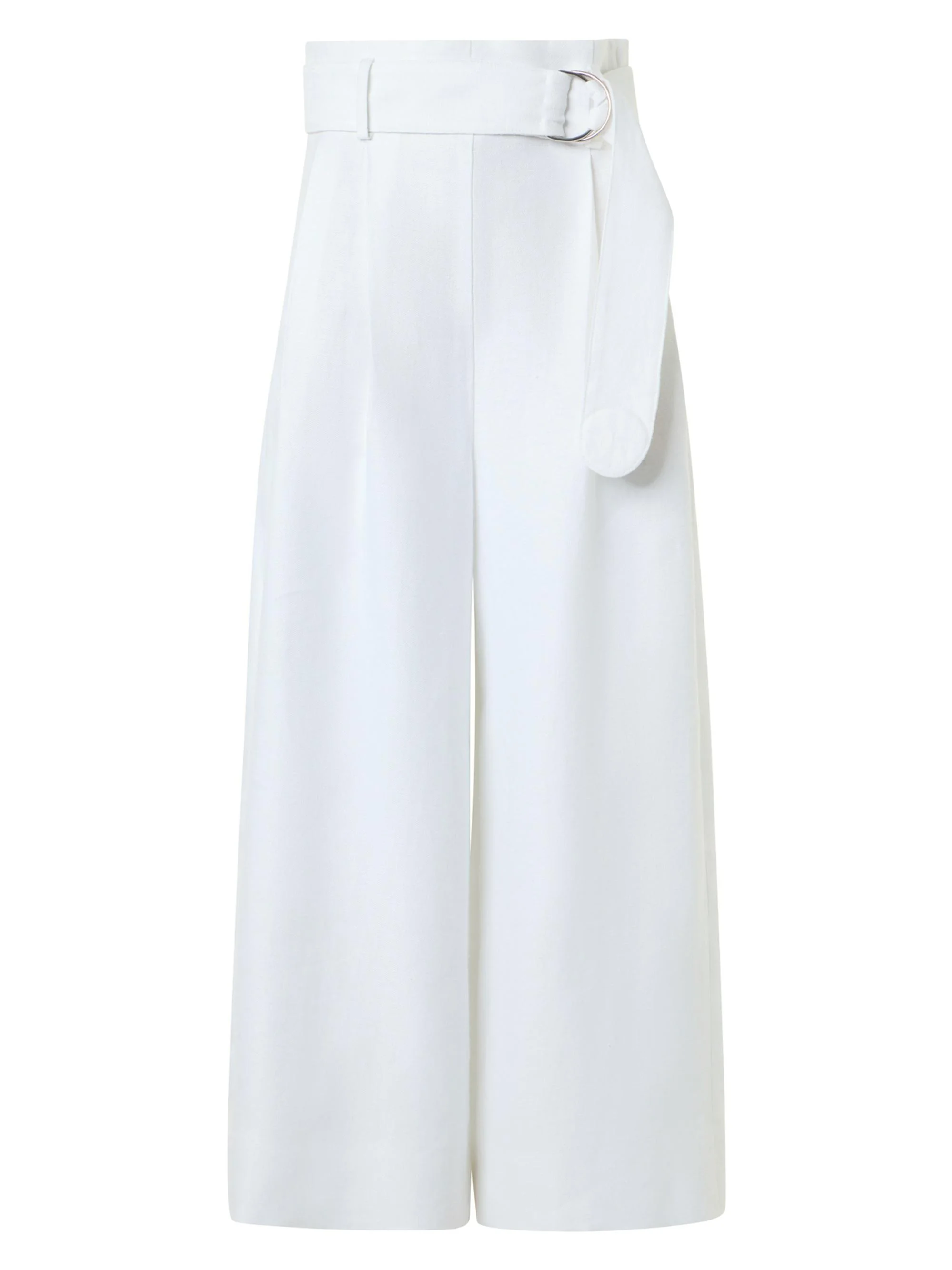 Women's Fiorella Linen Belted Culottes - Cream - 1