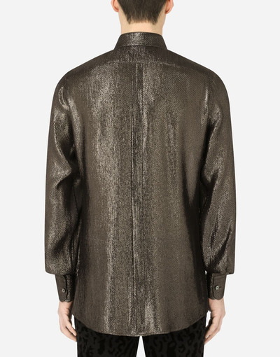 Dolce & Gabbana Textured silk lamé shirt outlook