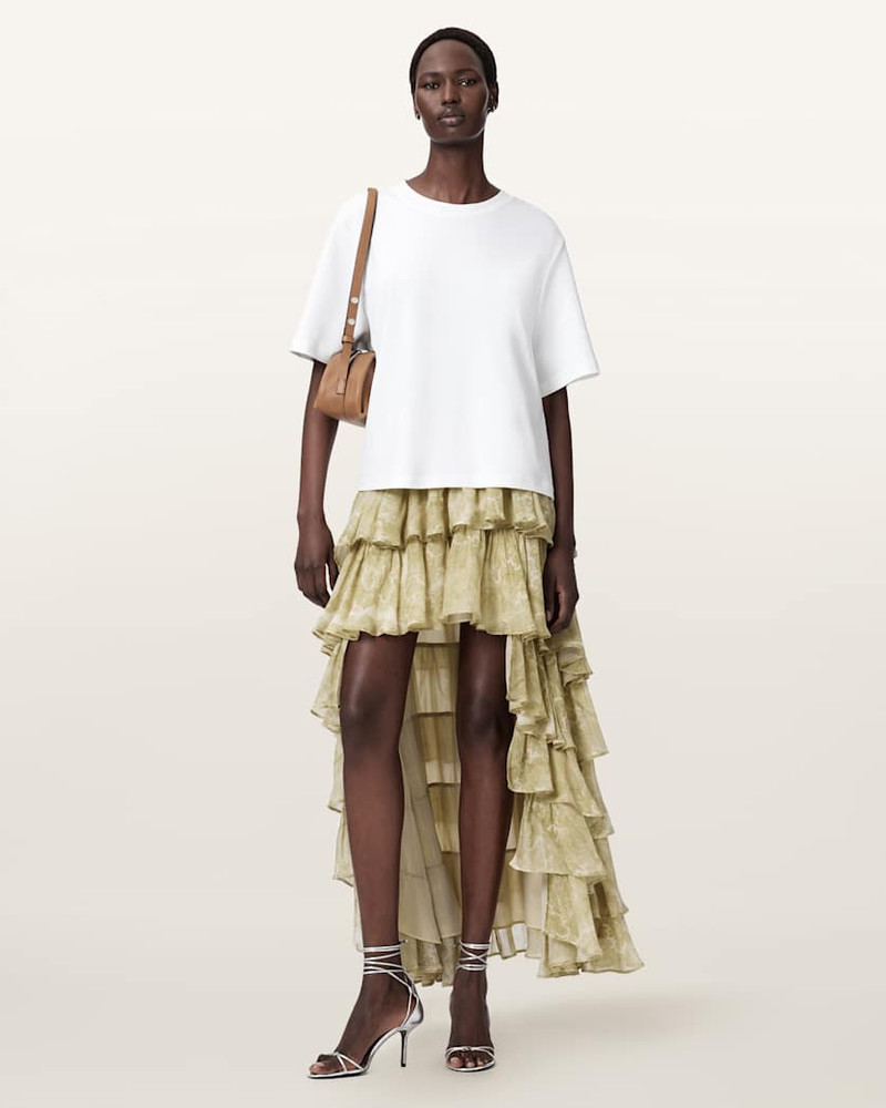 ALLSAINTS CAVALRY TIERED MAXI SKIRT outlook