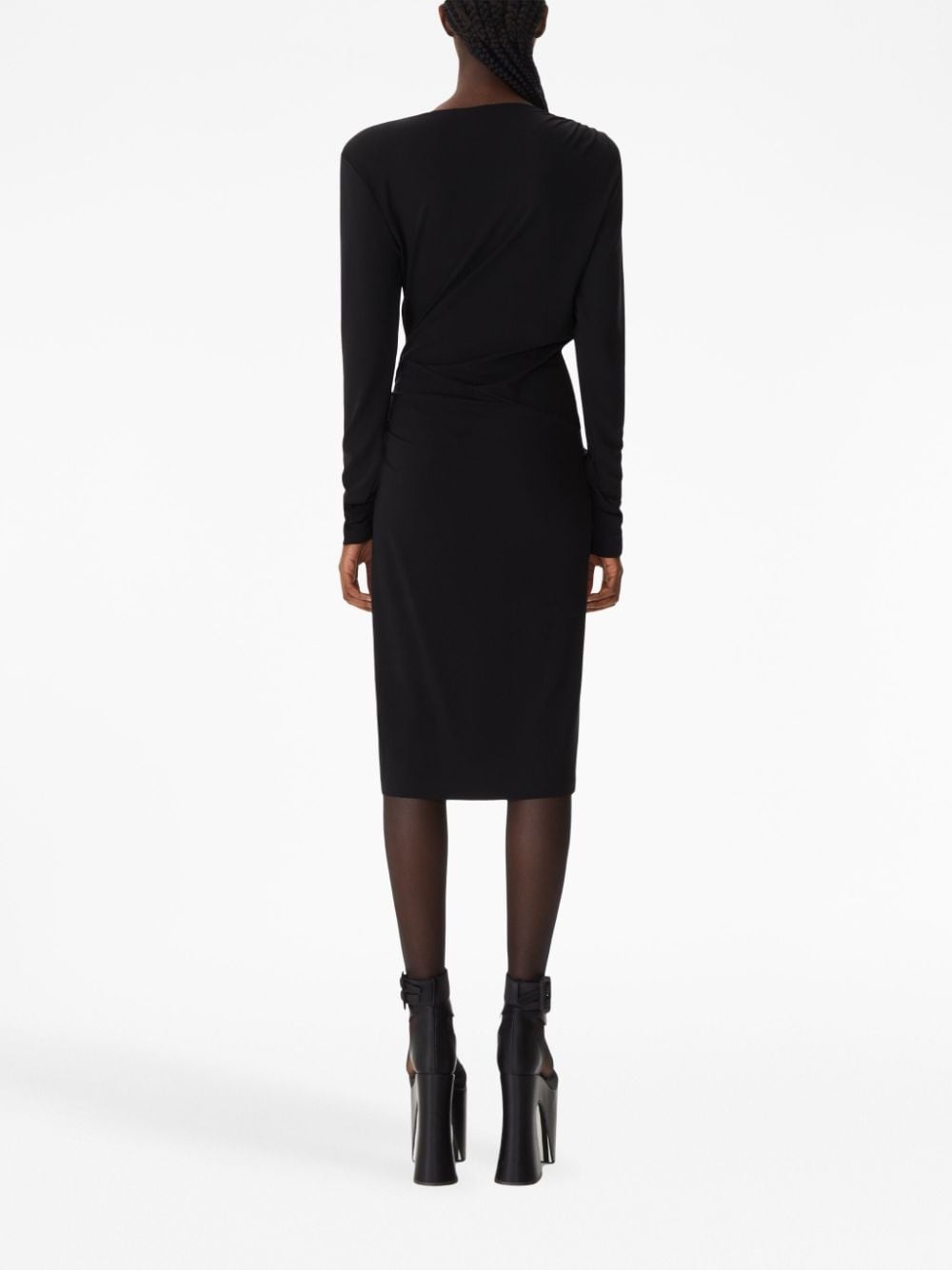 bow-detailing long-sleeve dress - 3