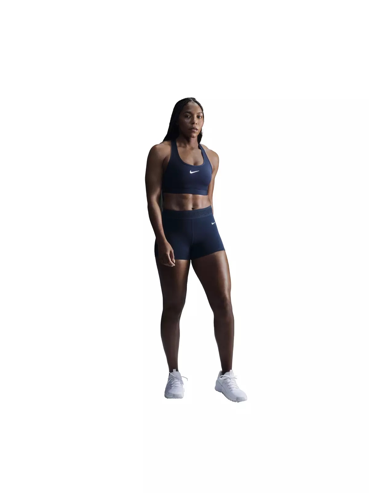 Women's Swoosh Medium Support Padded Sports Bra - Navy - 4