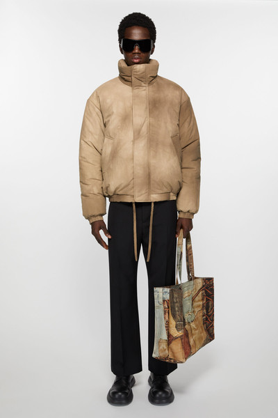 Acne Studios Dyed puffer jacket - Camel Beige outlook