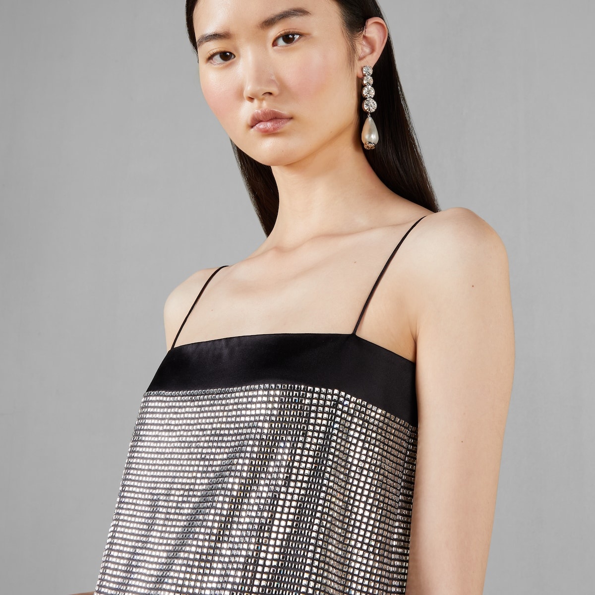 Silk dress with mirrors appliqué - 3