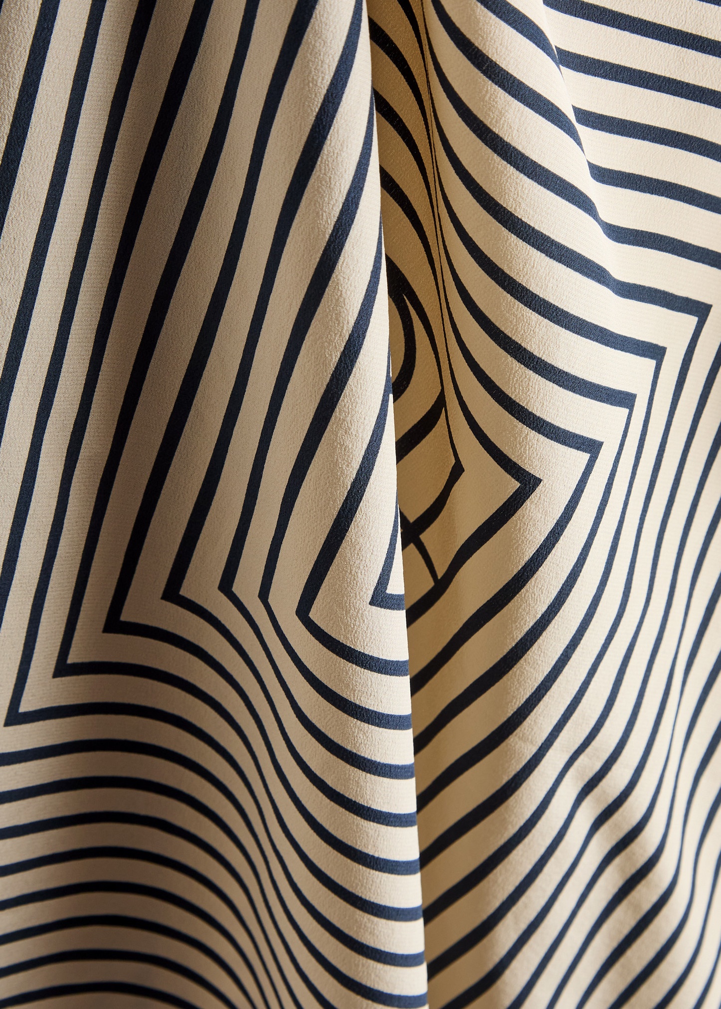 Striped logo-print silk scarf - 3