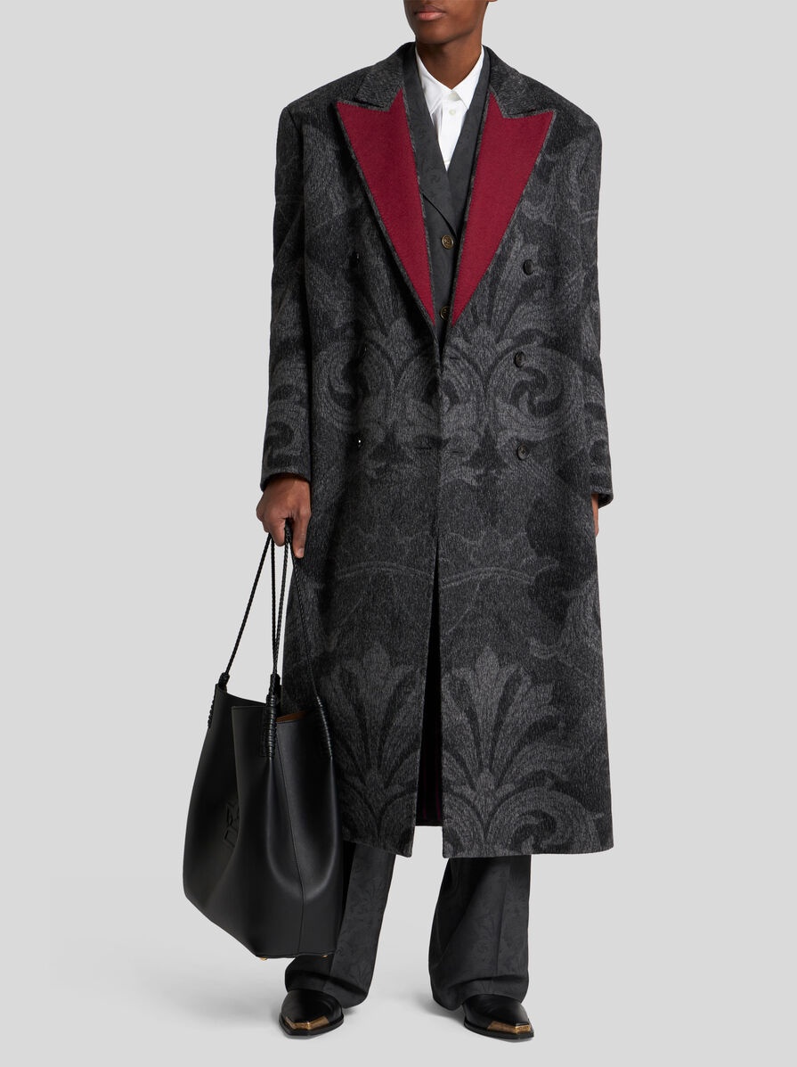 WOOL JACQUARD COAT - 2