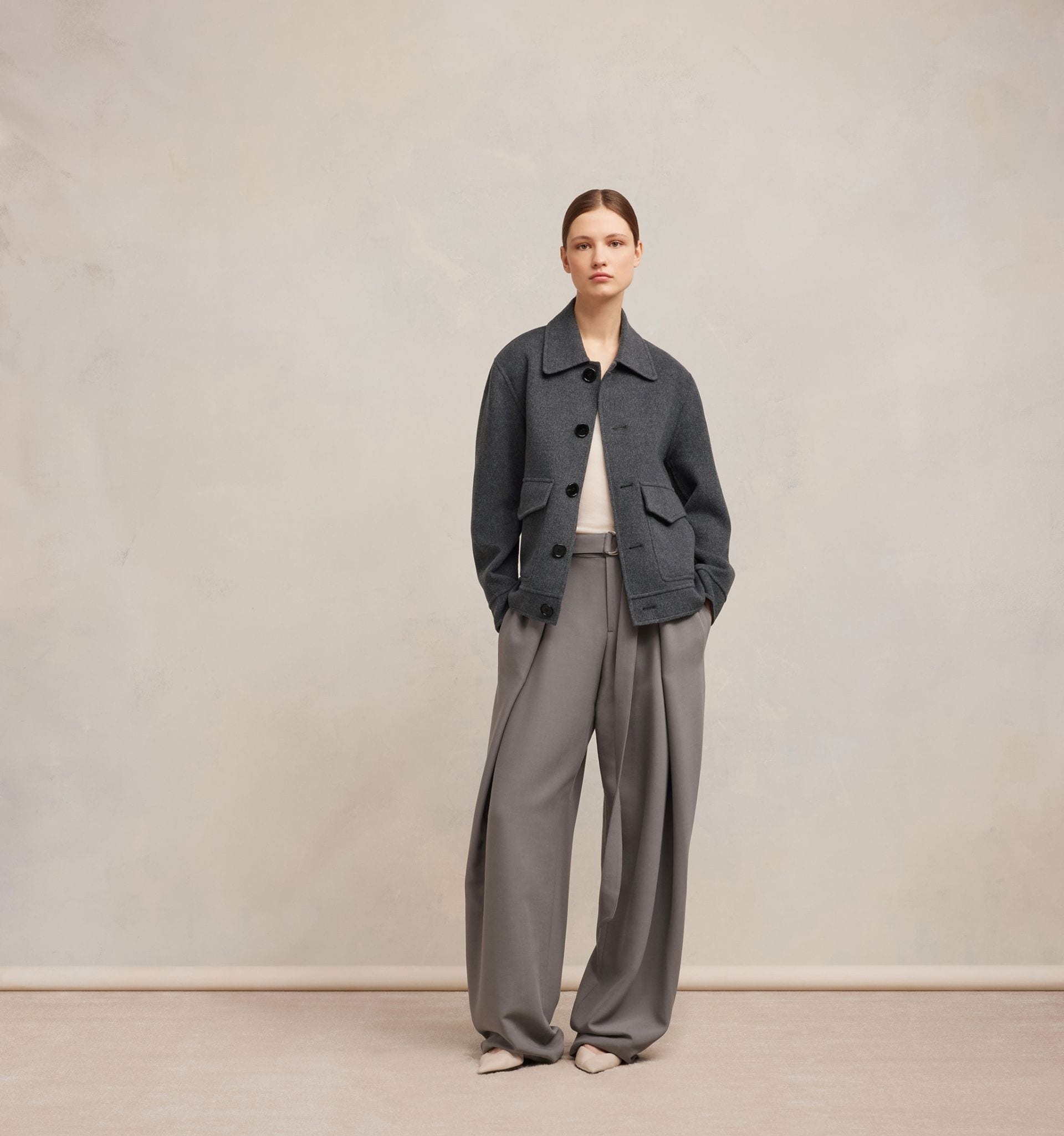 Boxy Fit Double Face Jacket - 4