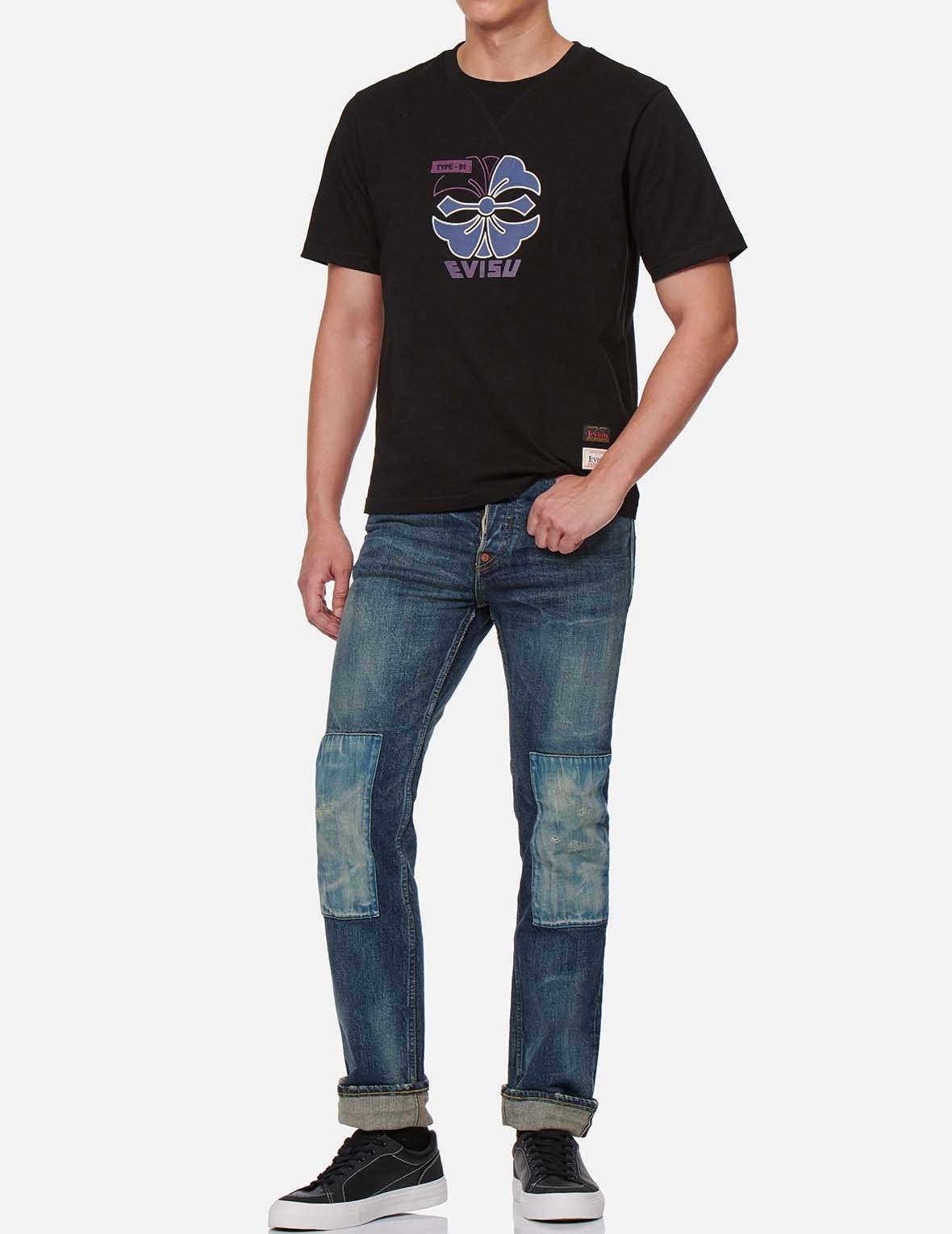 EMBROIDERED PATCH WIDE LEG JEANS - 3