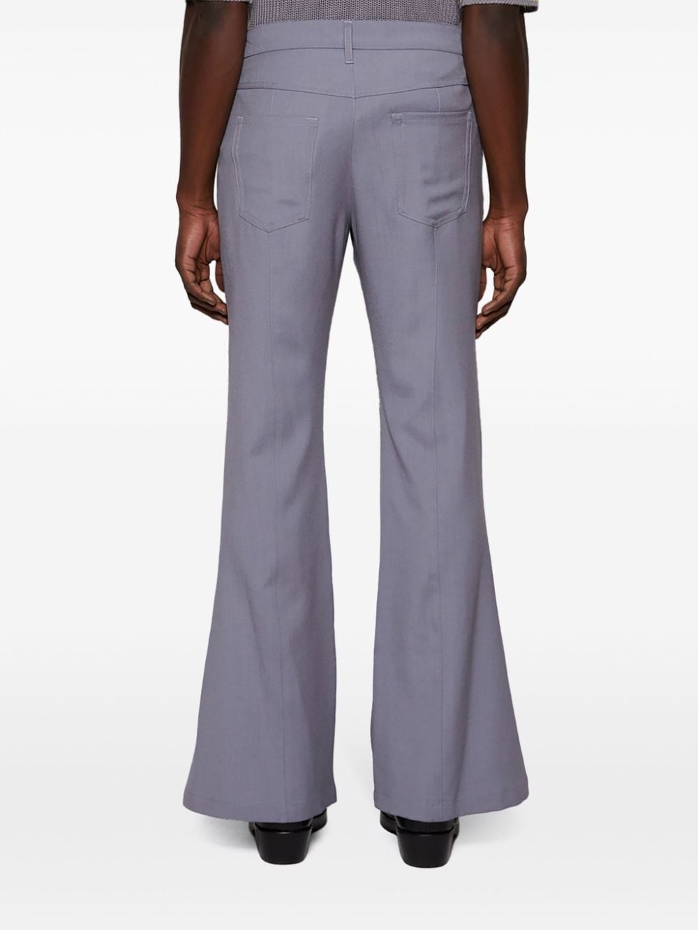 mid-rise flared trousers - 5