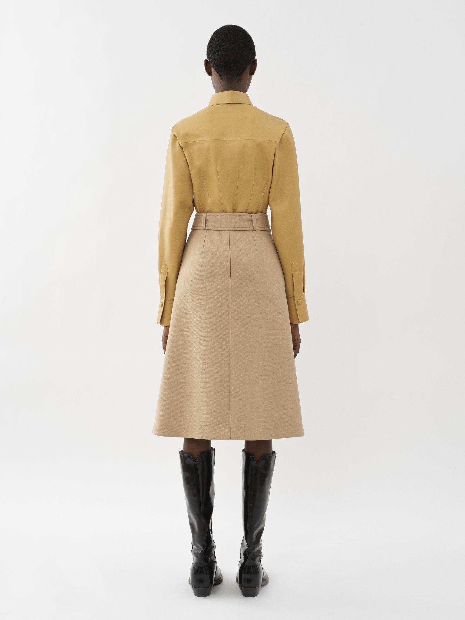 BELTED MIDI SKIRT - 4