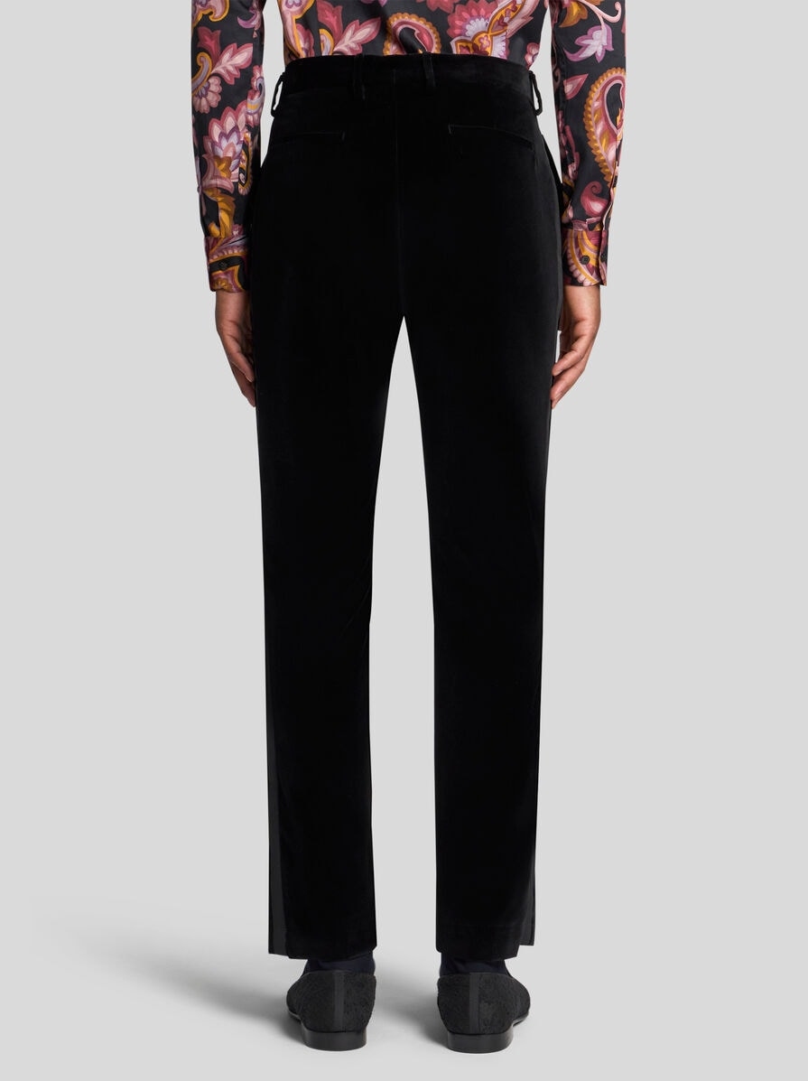 STRETCH COTTON EVENING TROUSERS - 5