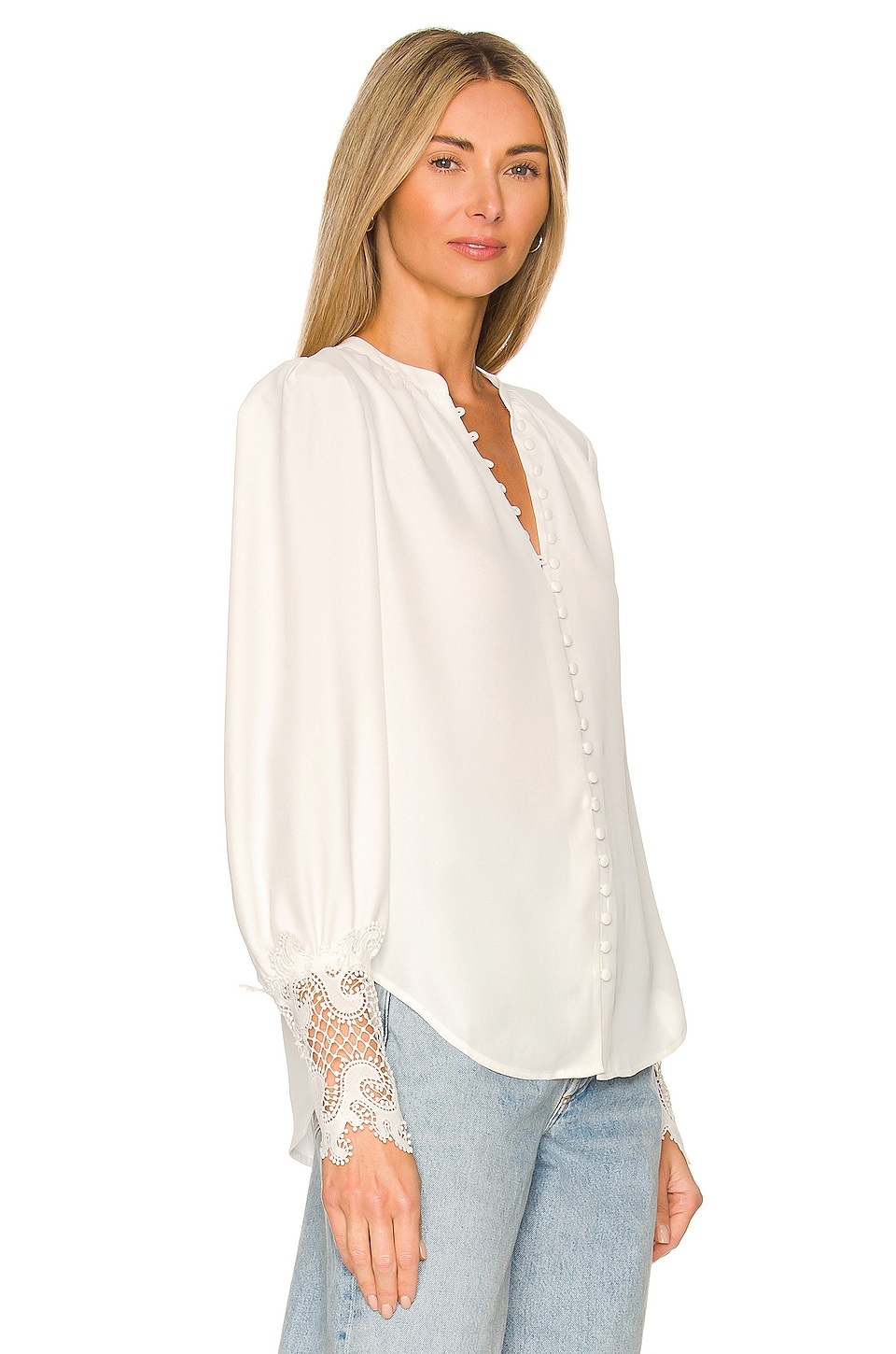 Ava Lace Cuff Blouse - 2