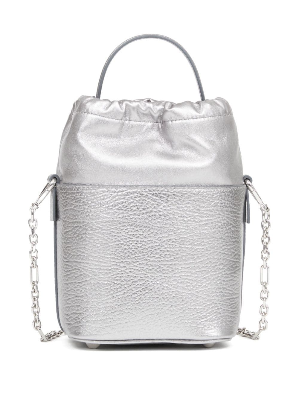 small 5AC metallic leather bucket bag - 4