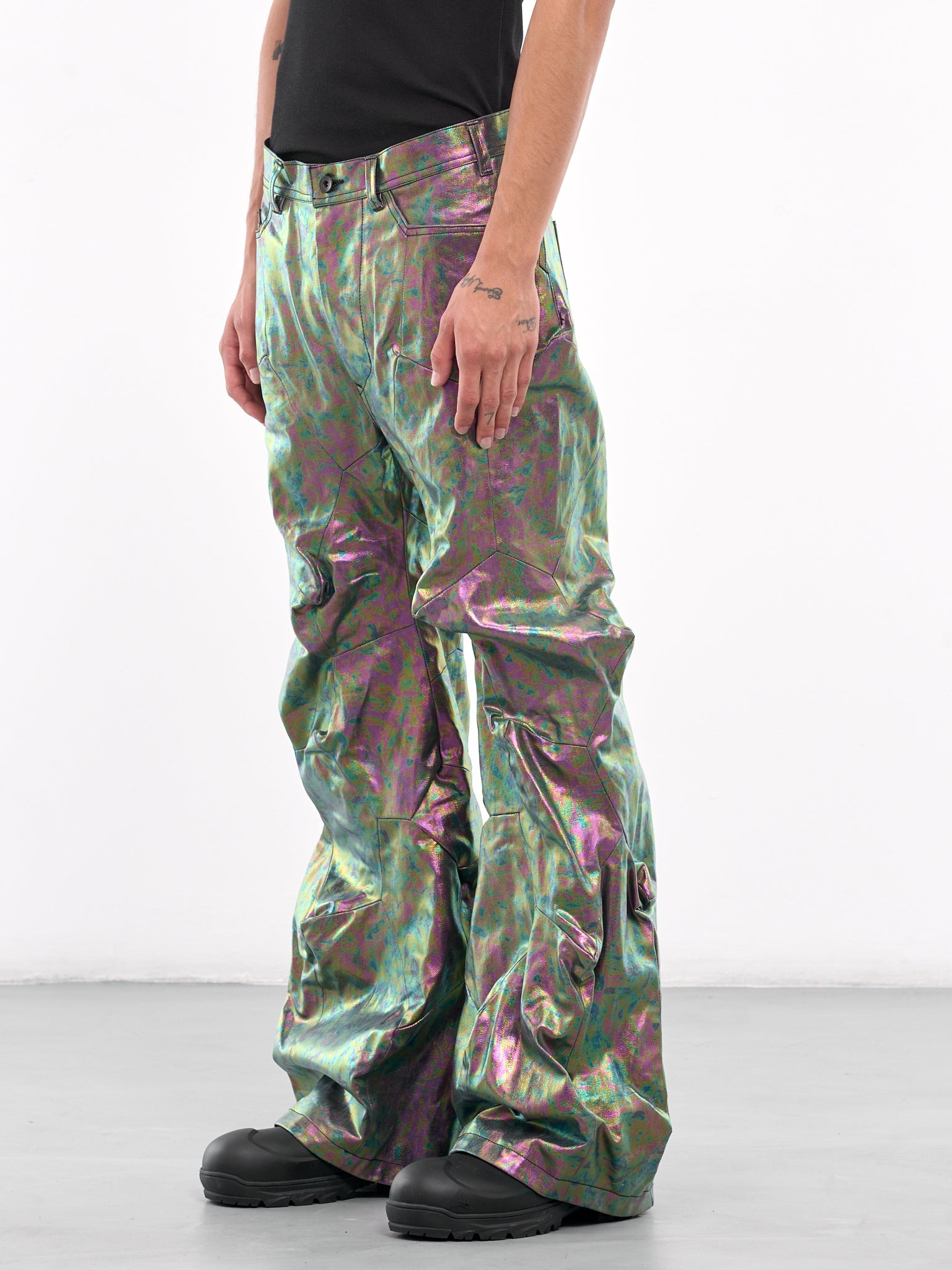 Iridescent Geometric Trousers - 2