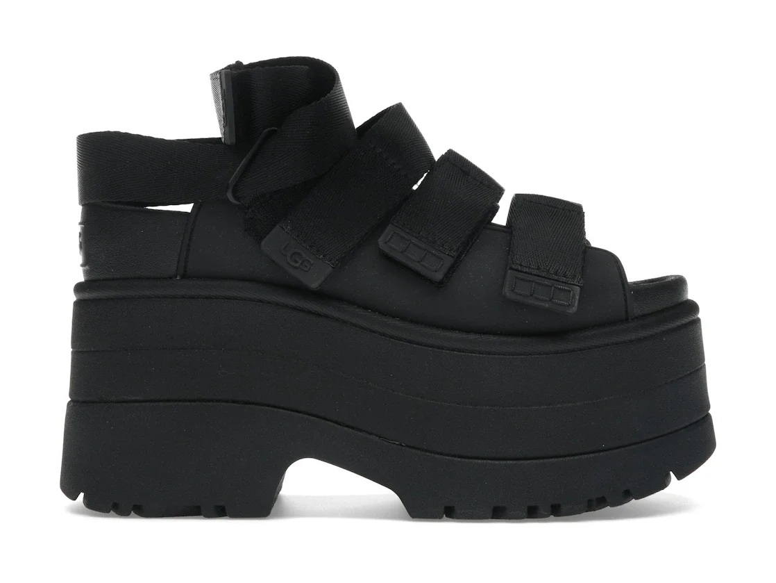 UGG GoldenRise Platform Sandals Black (Women's) - 1