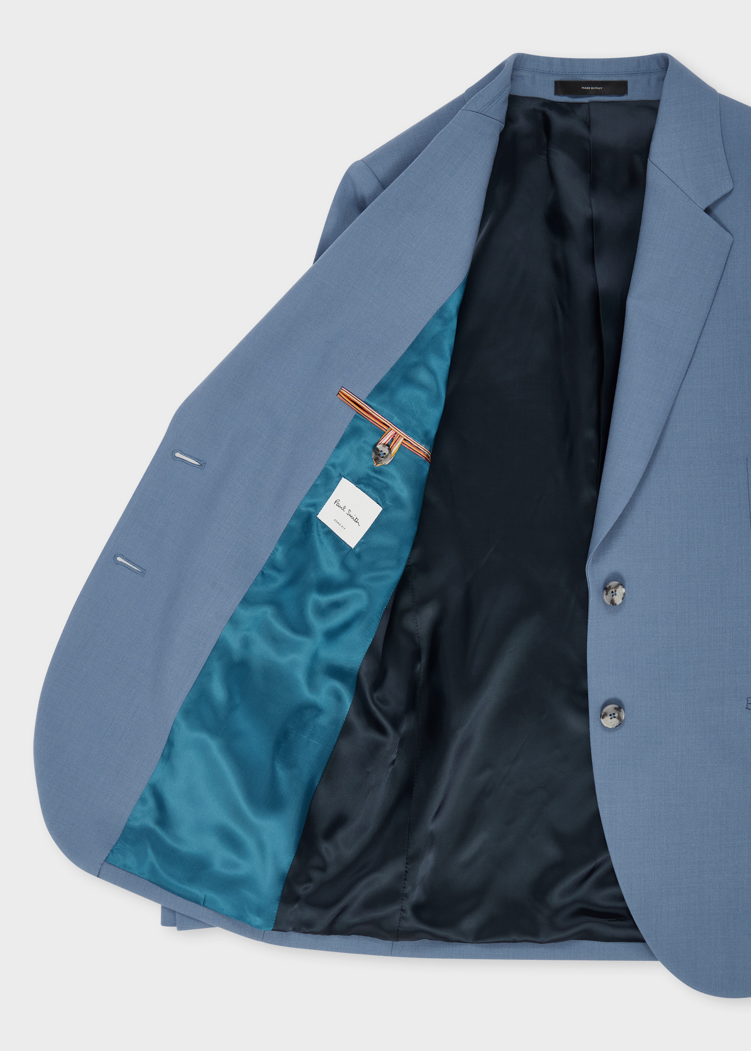 Women's A Suit To Travel In - Dusty Blue Wool Suit - 4