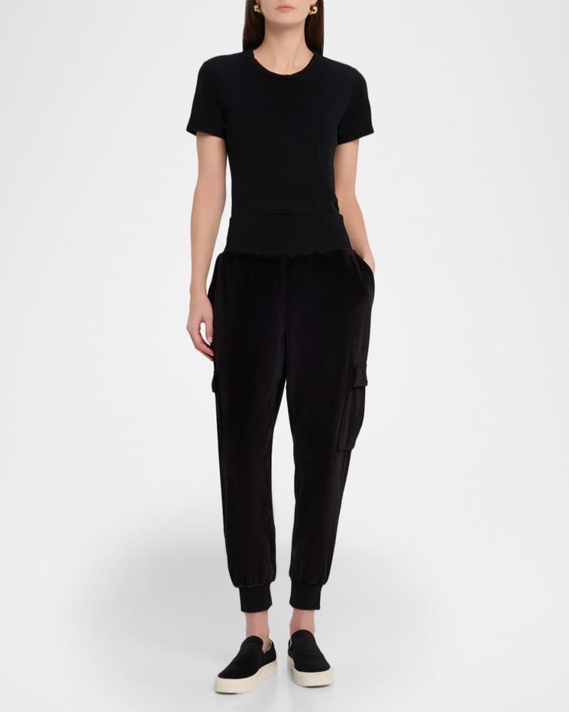Cinq à Sept Giles Velour Joggers outlook