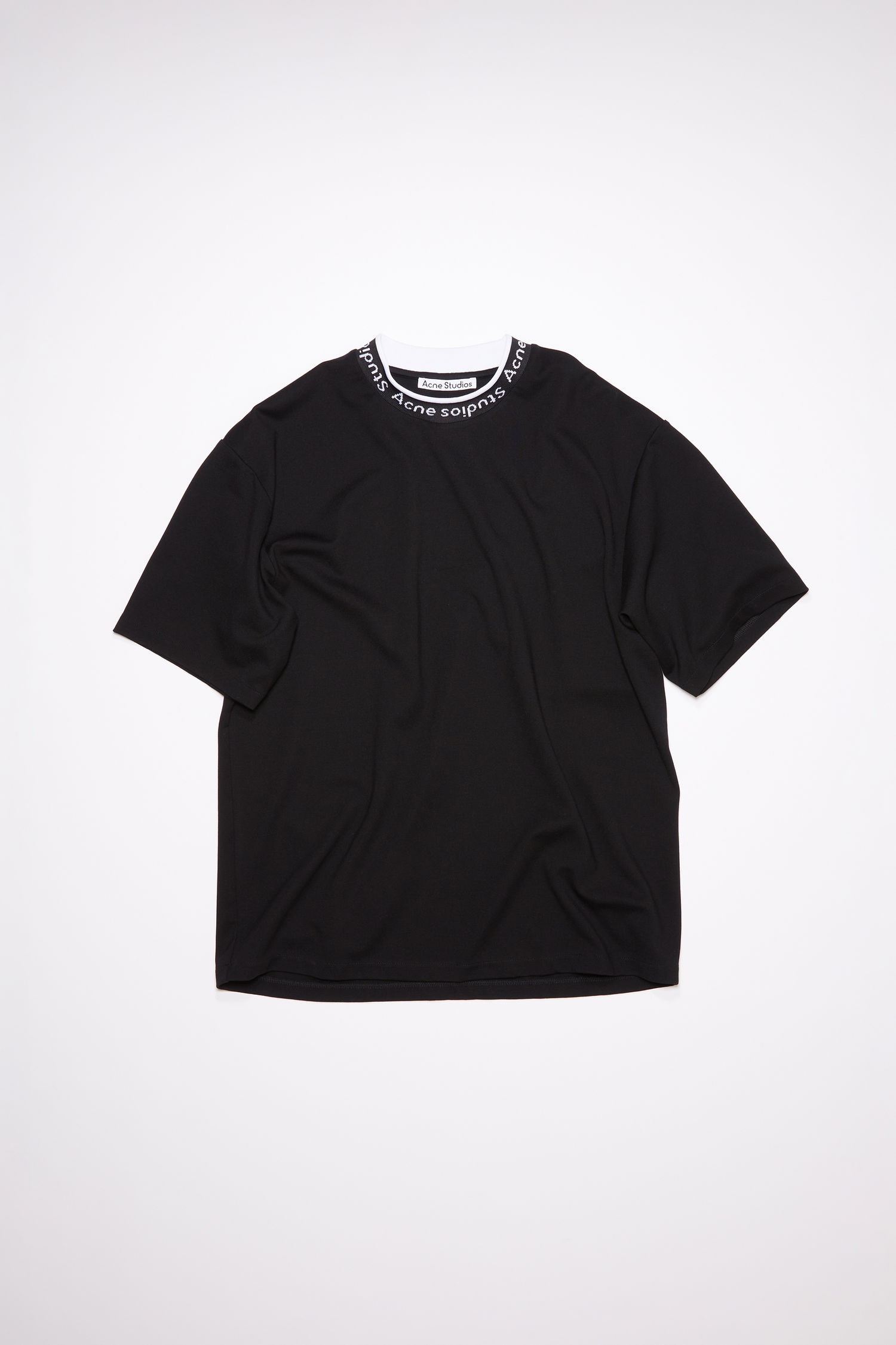 Logo rib t-shirt - Black - 4