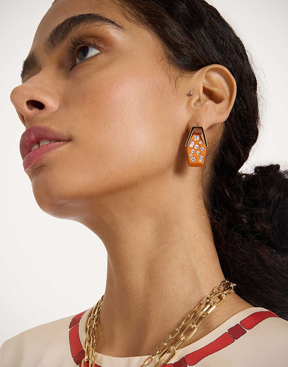 Crystalled Portal Earrings - 3
