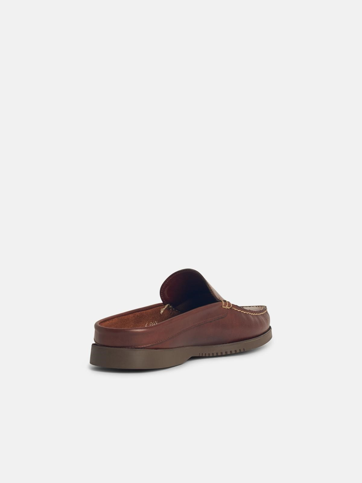 'BAHAMAS' BROWN LEATHER LOAFERS - 3