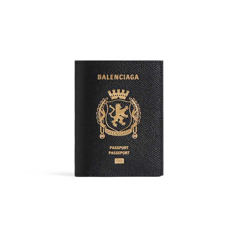 Men's Passport Vertical Bifold Wallet in Black 1