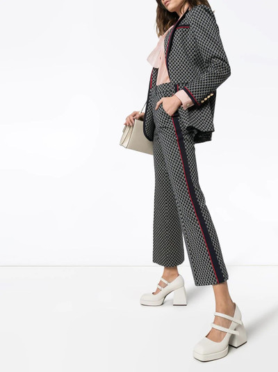 GUCCI GG-print cropped flared trousers outlook