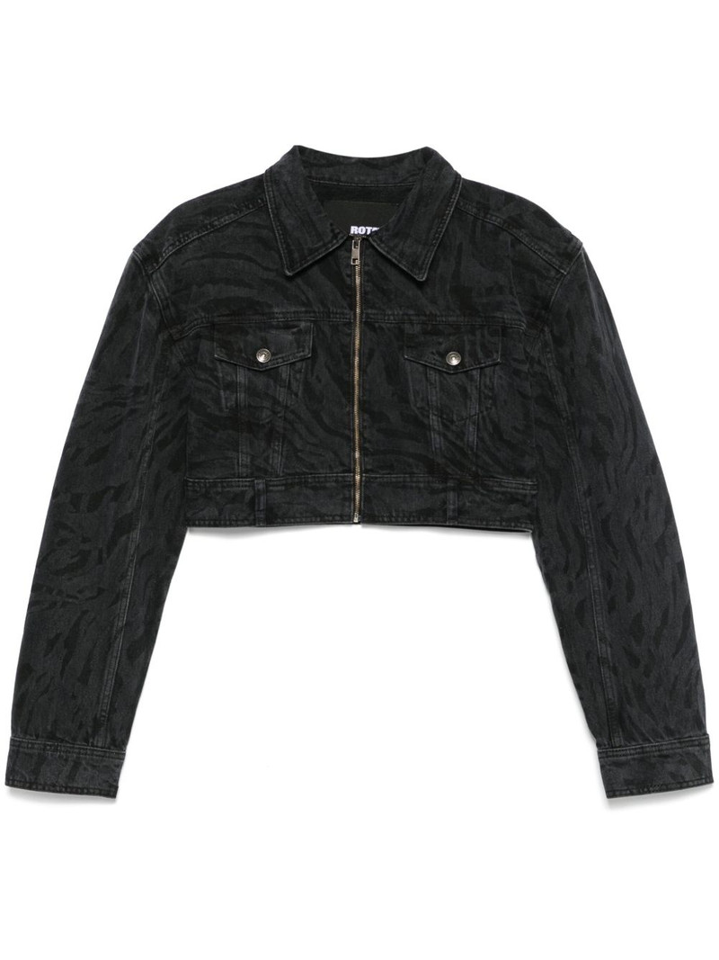 zebra-print denim jacket 1
