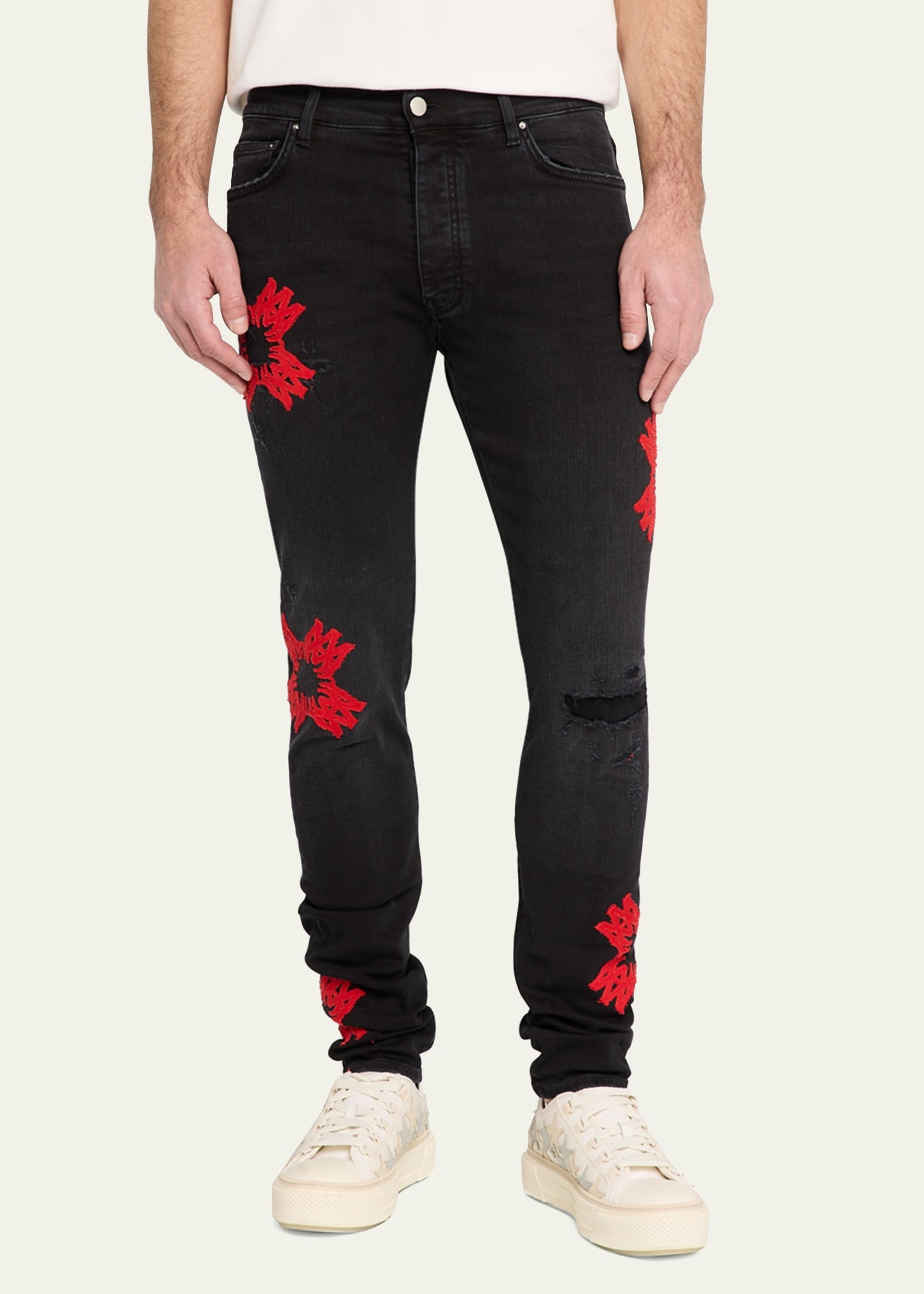 Men's MA Quad Applique Skinny Jeans - 4