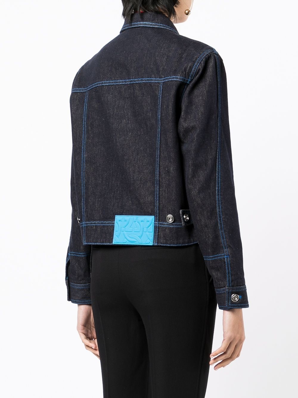 cropped denim jacket - 4