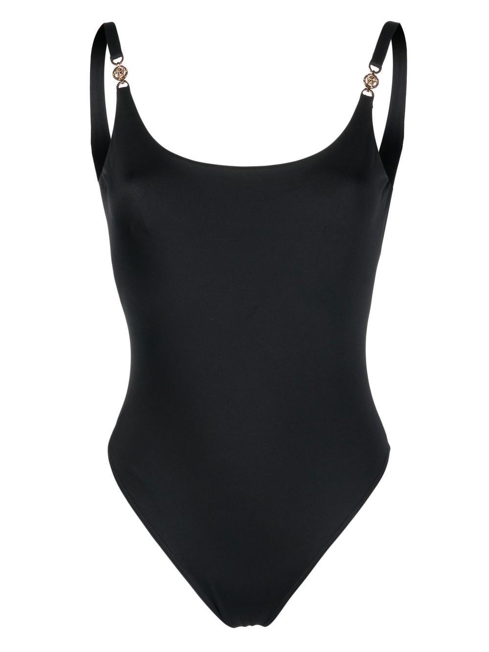 Greca-detail scoop swimsuit - 1