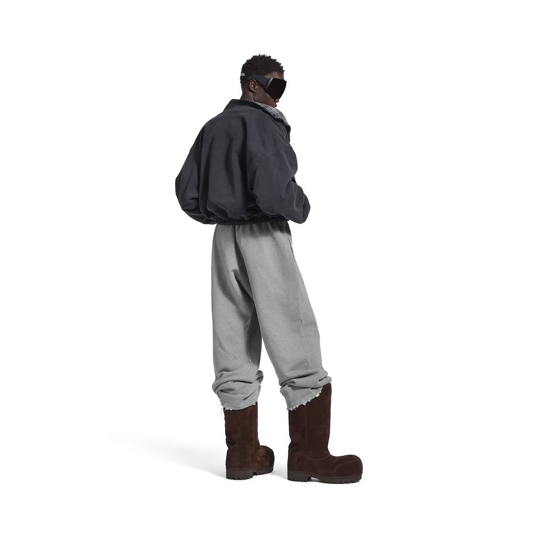Men's Baggy Pants in Dark Heather Grey - 4