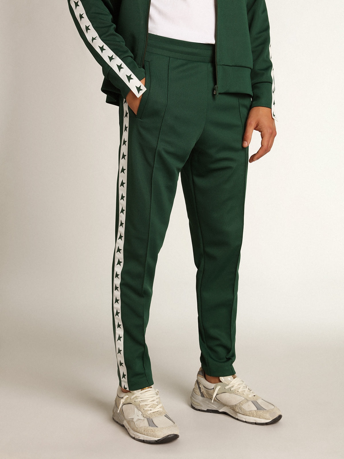 Men's bright green joggers - 3