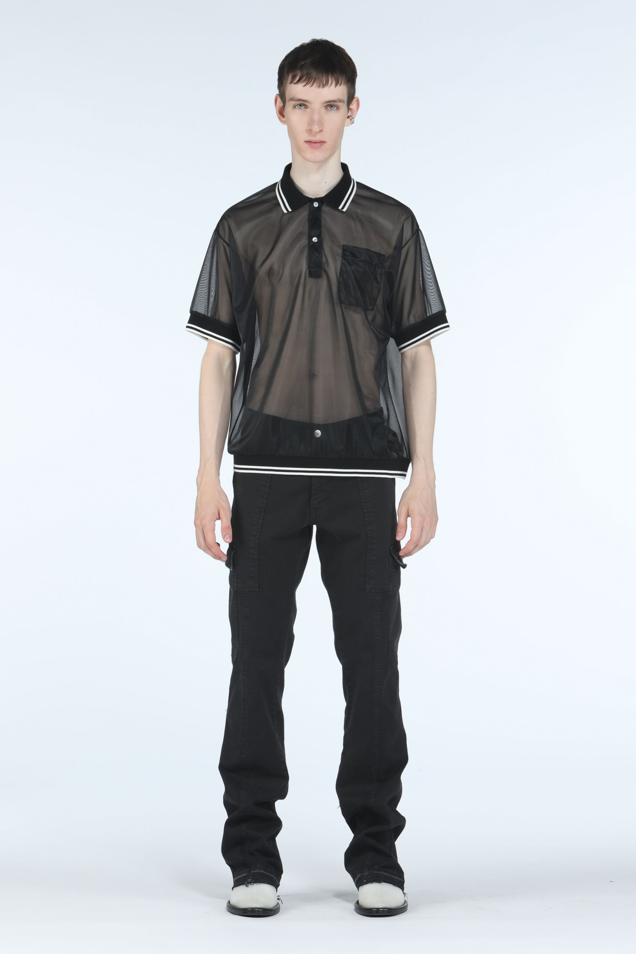 SHEER POLO SHIRT - 4